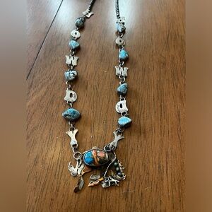 Howdy Turquoise Bronc Necklace